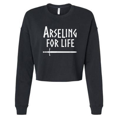 Arseling For Life Cropped Pullover Crew