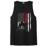 American Football Lineman Offensive Playerl Us Flag PosiCharge Competitor Tank