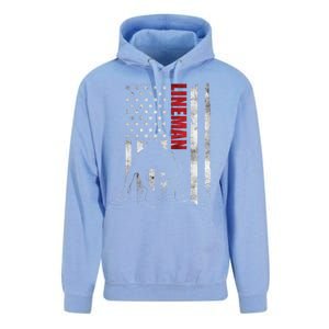 American Football Lineman Offensive Playerl Us Flag Unisex Surf Hoodie