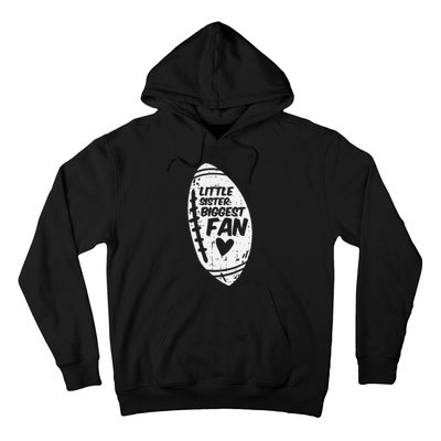 American Football Little Sister Biggest Fan Family Hoodie