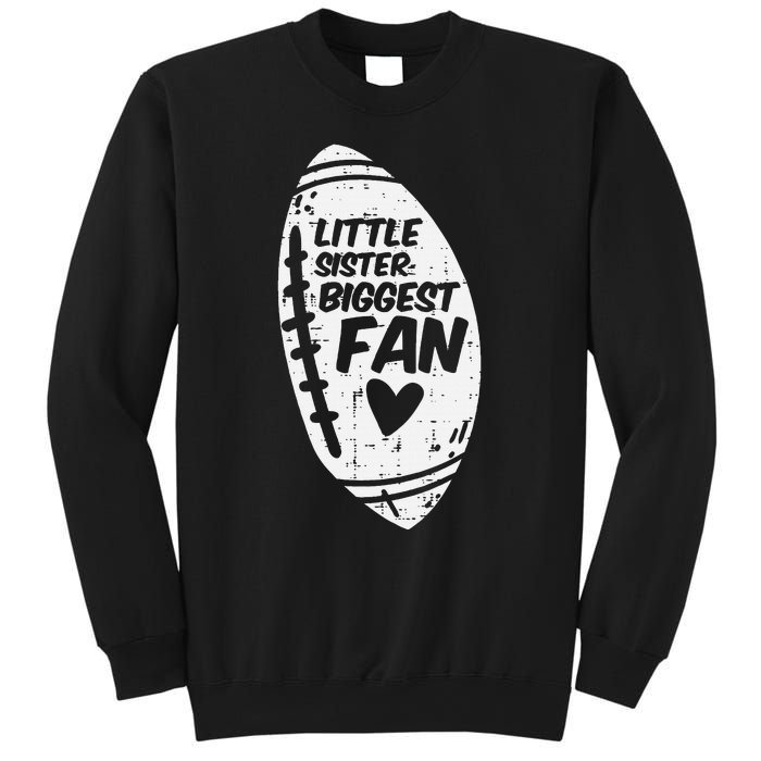 American Football Little Sister Biggest Fan Family Sweatshirt