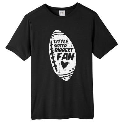 American Football Little Sister Biggest Fan Family Tall Fusion ChromaSoft Performance T-Shirt