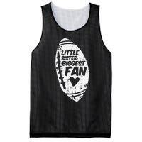 American Football Little Sister Biggest Fan Family Mesh Reversible Basketball Jersey Tank