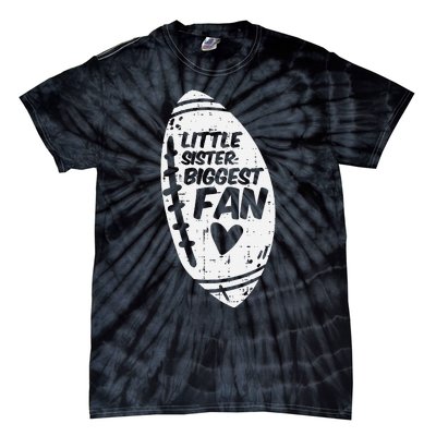 American Football Little Sister Biggest Fan Family Tie-Dye T-Shirt