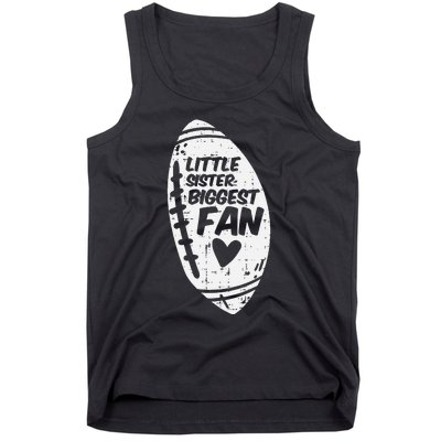 American Football Little Sister Biggest Fan Family Tank Top