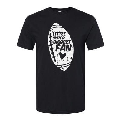 American Football Little Sister Biggest Fan Family Softstyle® CVC T-Shirt