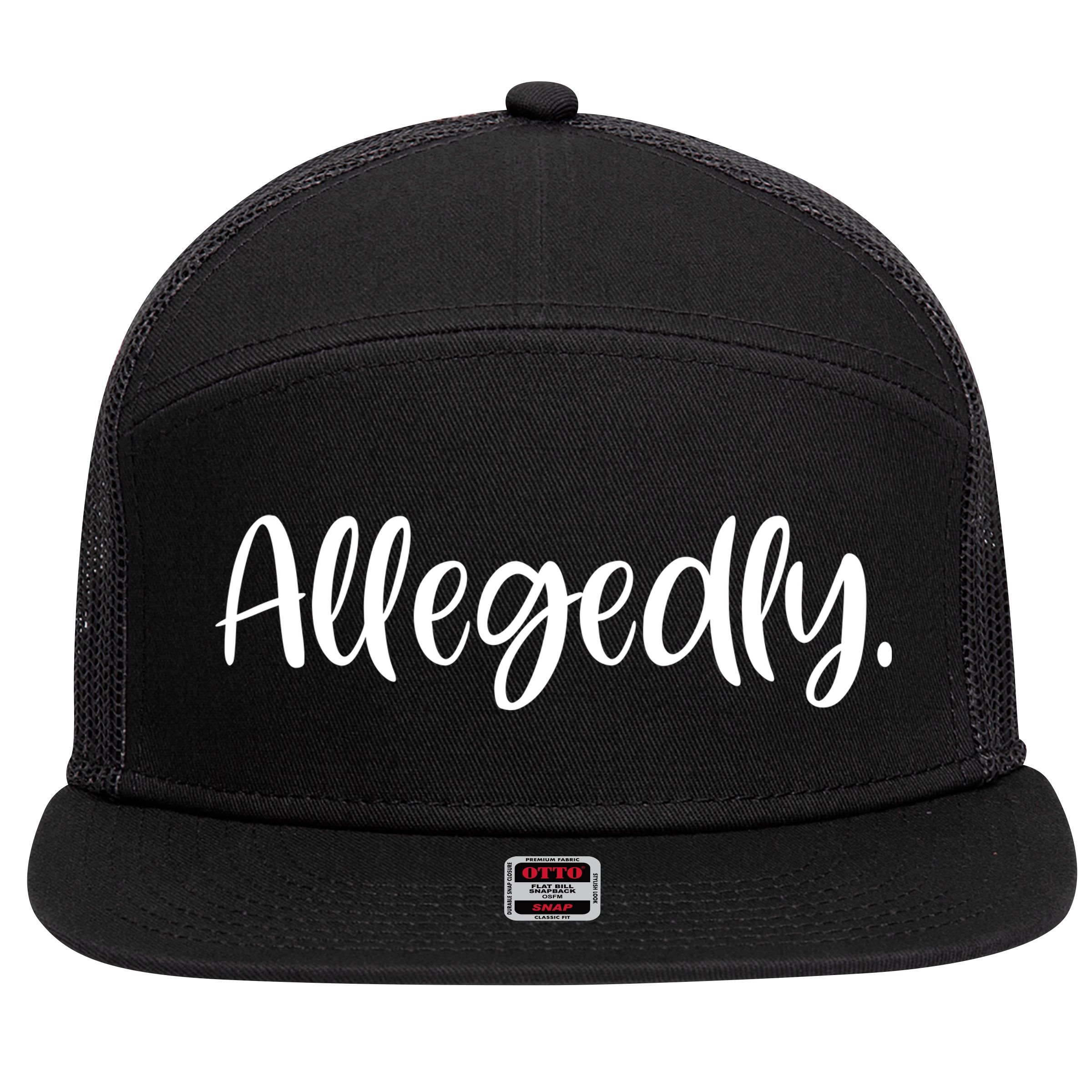 Allegedly Funny Lawyer 7 Panel Mesh Trucker Snapback Hat