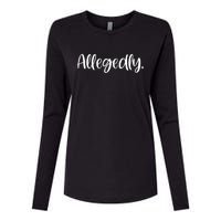 Allegedly Funny Lawyer Womens Cotton Relaxed Long Sleeve T-Shirt