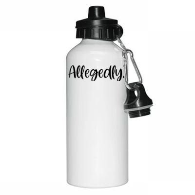 Allegedly Funny Lawyer Aluminum Water Bottle