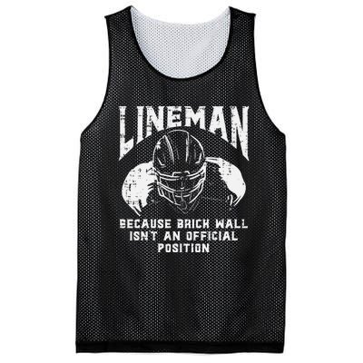 American Football Lineman Brick Wall Funny Quote Mesh Reversible Basketball Jersey Tank