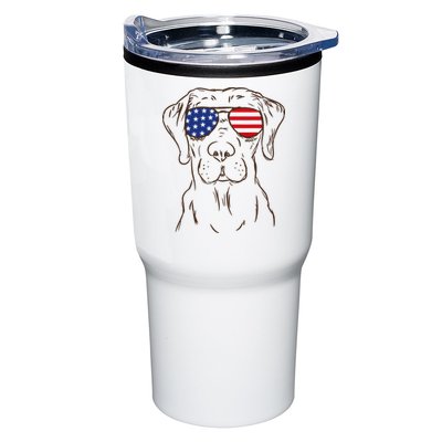 American Flag Labrador Retriever Patriotic 4th Of July Gifts Tumbler