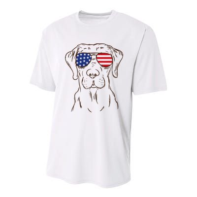 American Flag Labrador Retriever Patriotic 4th Of July Gifts Youth Performance Sprint T-Shirt