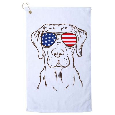 American Flag Labrador Retriever Patriotic 4th Of July Gifts Golf Towel