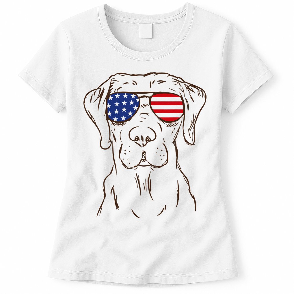 American Flag Labrador Retriever Patriotic 4th Of July Gifts Womens T-Shirt