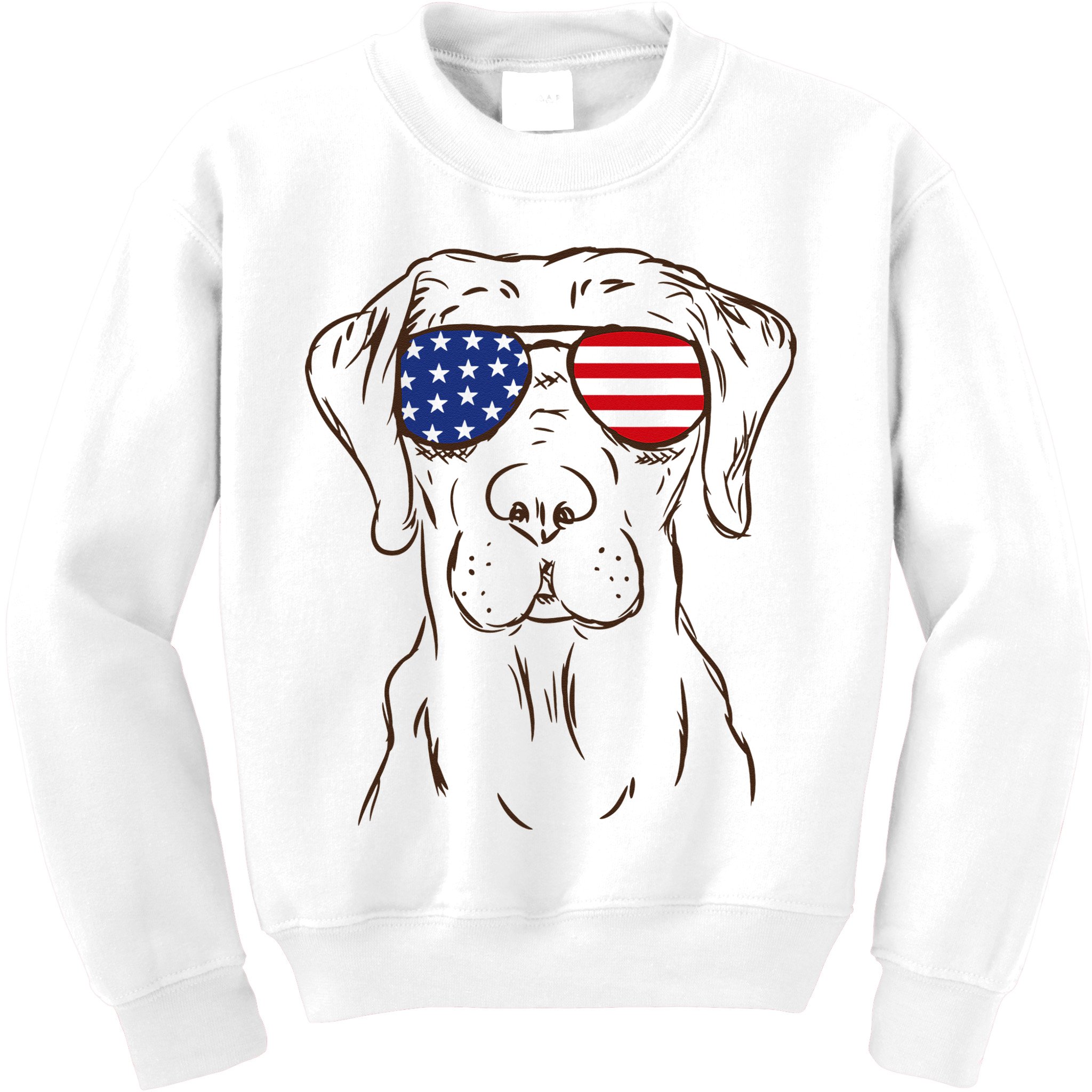 American Flag Labrador Retriever Patriotic 4th Of July Gifts Kids Sweatshirt