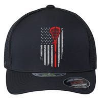 American Flag Lacrosse USA Vintage Flexfit Unipanel Trucker Cap