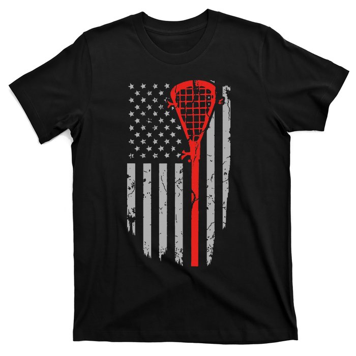 American Flag Lacrosse USA Vintage T-Shirt