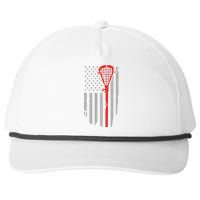 American Flag Lacrosse USA Vintage Snapback Five-Panel Rope Hat