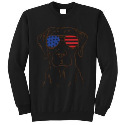 American Flag Labrador Retriever Patriotic 4th Of July Gifts Sweatshirt