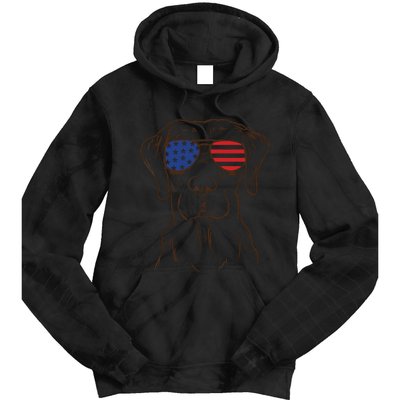 American Flag Labrador Retriever Patriotic 4th Of July Gifts Tie Dye Hoodie