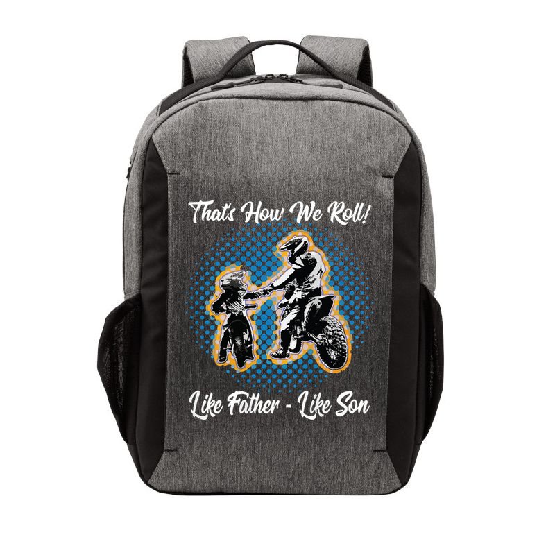 Awesome Father Like Son Dirt Bike Motocross Motorbike Vector Backpack