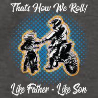 Awesome Father Like Son Dirt Bike Motocross Motorbike Vector Backpack