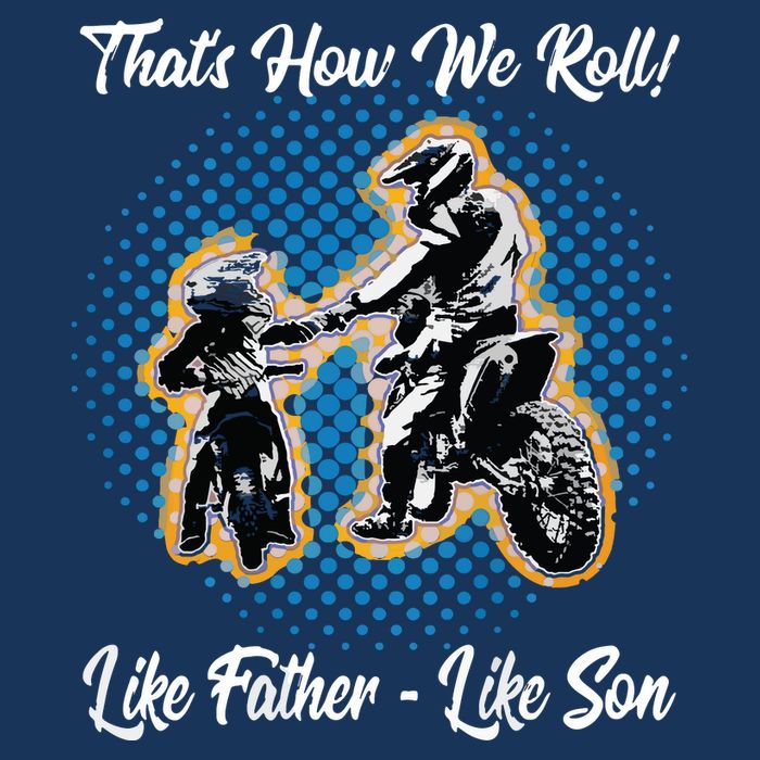 Awesome Father Like Son Dirt Bike Motocross Motorbike Tall T-Shirt