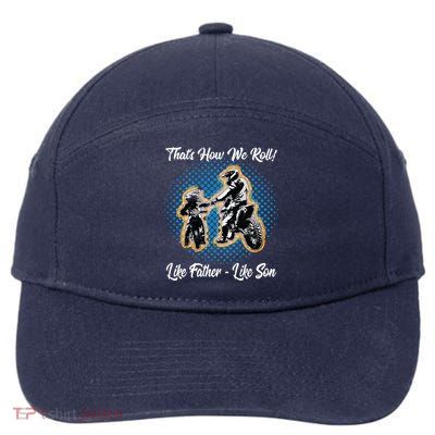 Awesome Father Like Son Dirt Bike Motocross Motorbike 7-Panel Snapback Hat