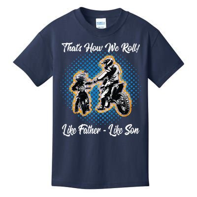Awesome Father Like Son Dirt Bike Motocross Motorbike Kids T-Shirt
