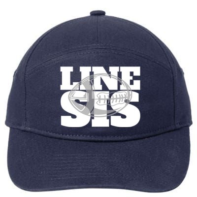 American Football Line Sis Player Support Funny Gift 7-Panel Snapback Hat