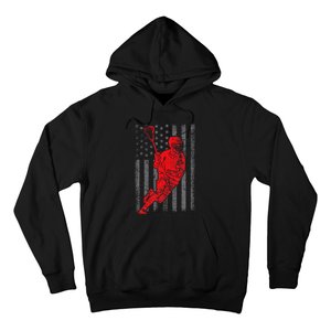 American Flag Lacrosse Usa Sport Hoodie