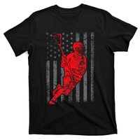 American Flag Lacrosse Usa Sport T-Shirt