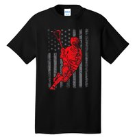 American Flag Lacrosse Usa Sport Tall T-Shirt