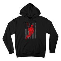 American Flag Lacrosse Usa Sport Tall Hoodie