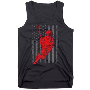 American Flag Lacrosse Usa Sport Tank Top