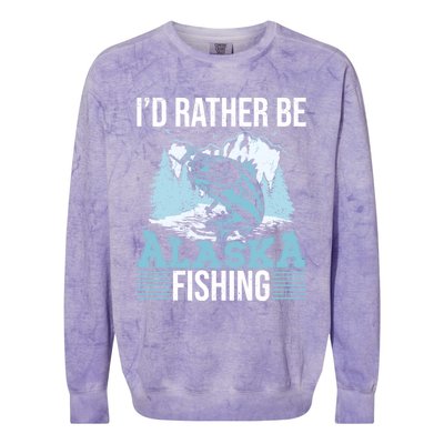 Alaska Fishing Lovers Alaskan Salmon Fish Gift Colorblast Crewneck Sweatshirt