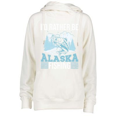 Alaska Fishing Lovers Alaskan Salmon Fish Gift Womens Funnel Neck Pullover Hood