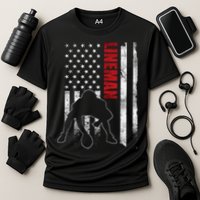 American Football Lineman Offensive Player Apparel Us Flag Performance Shirt
