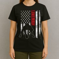 American Football Lineman Offensive Player Apparel Us Flag T-Shirt