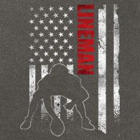 American Football Lineman Offensive Player Apparel Us Flag Cotton Canvas Backpack