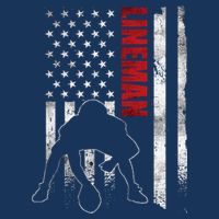 American Football Lineman Offensive Player Apparel Us Flag Infant Baby Jersey Bodysuit