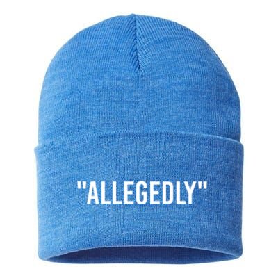 Allegedly Funny Lawyer Funny Attorney Lawyer Quote Cool Gift Sustainable Knit Beanie