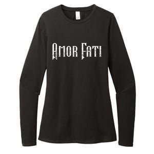 Amor Fati Love Your Fate Stoic Inspirational Latin Quotes Womens CVC Long Sleeve Shirt