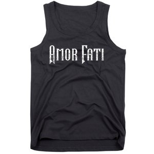 Amor Fati Love Your Fate Stoic Inspirational Latin Quotes Tank Top