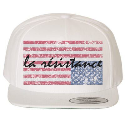 American Flag La Resistance Resist Upside Down Usa Wool Snapback Cap