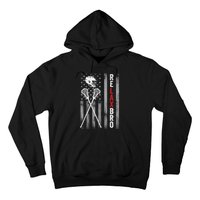 American Flag Lax Helmet Sticks Lacrosse Hoodie