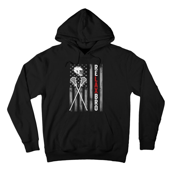 American Flag Lax Helmet Sticks Lacrosse Hoodie