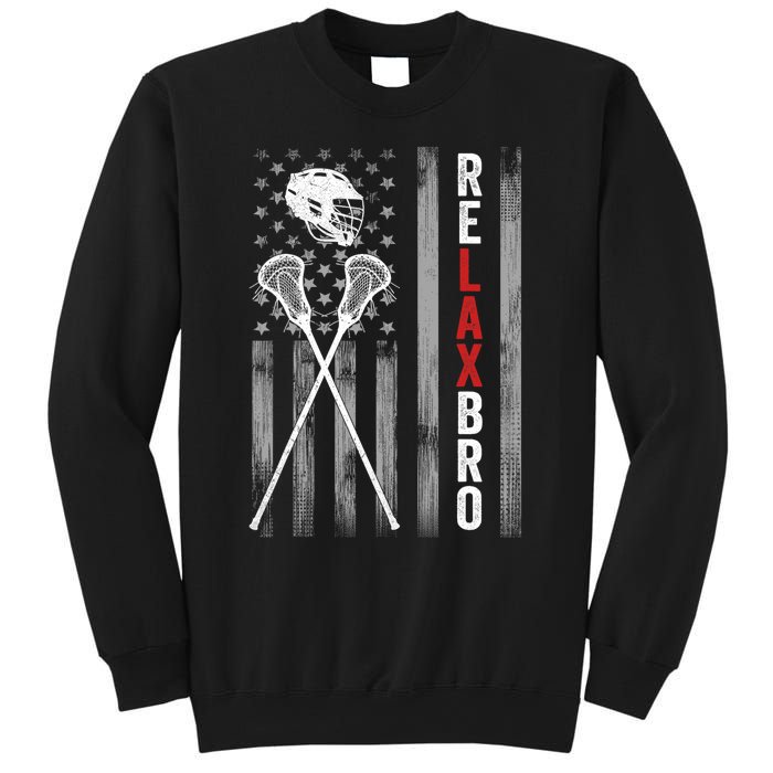 American Flag Lax Helmet Sticks Lacrosse Sweatshirt