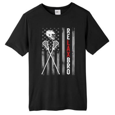 American Flag Lax Helmet Sticks Lacrosse Tall Fusion ChromaSoft Performance T-Shirt