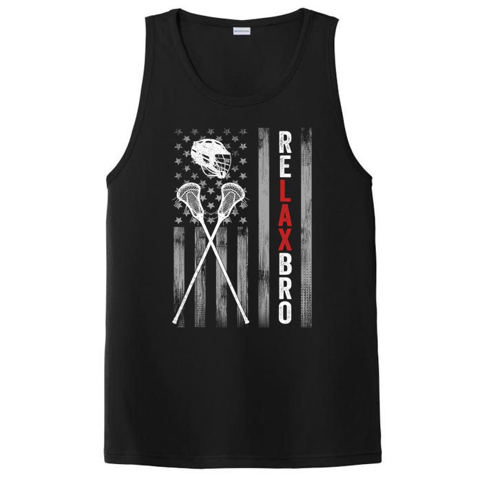 American Flag Lax Helmet Sticks Lacrosse PosiCharge Competitor Tank